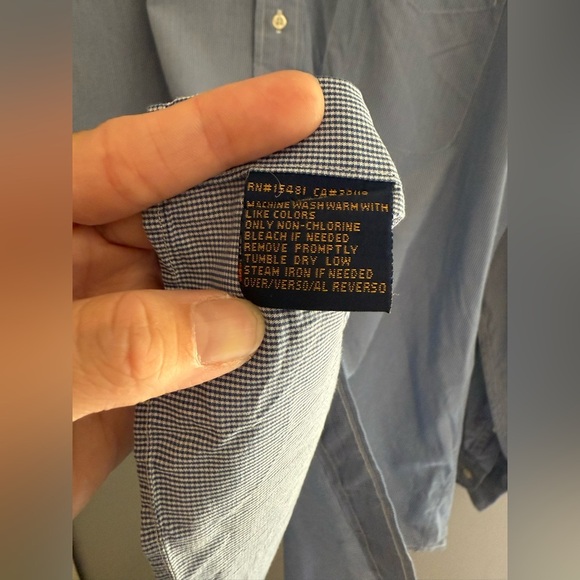 Tommy Hilfiger Collared Button Down Long Sleeve Shirt 100% Cotton Mens Dressy - Picture 4 of 7